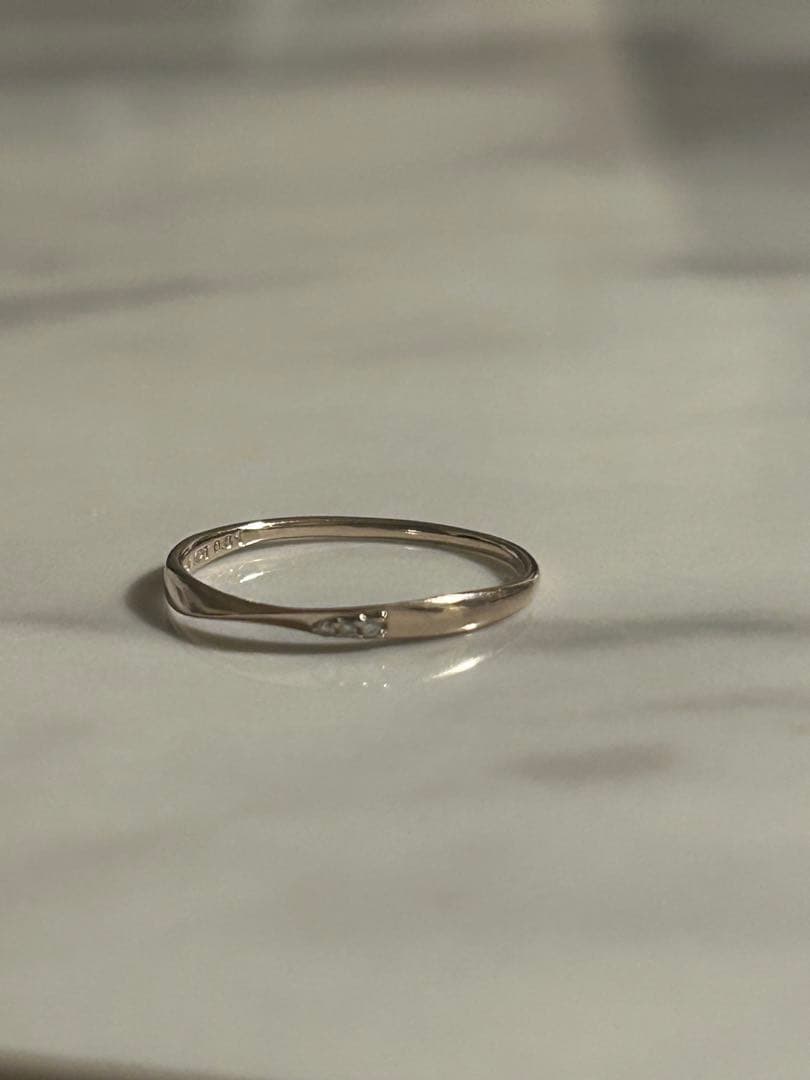 【美品】ete＊K10MPGダイヤモンド ツイストリング（13号）