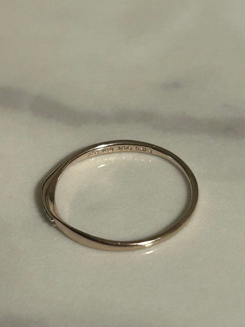 【美品】ete＊K10MPGダイヤモンド ツイストリング（13号）