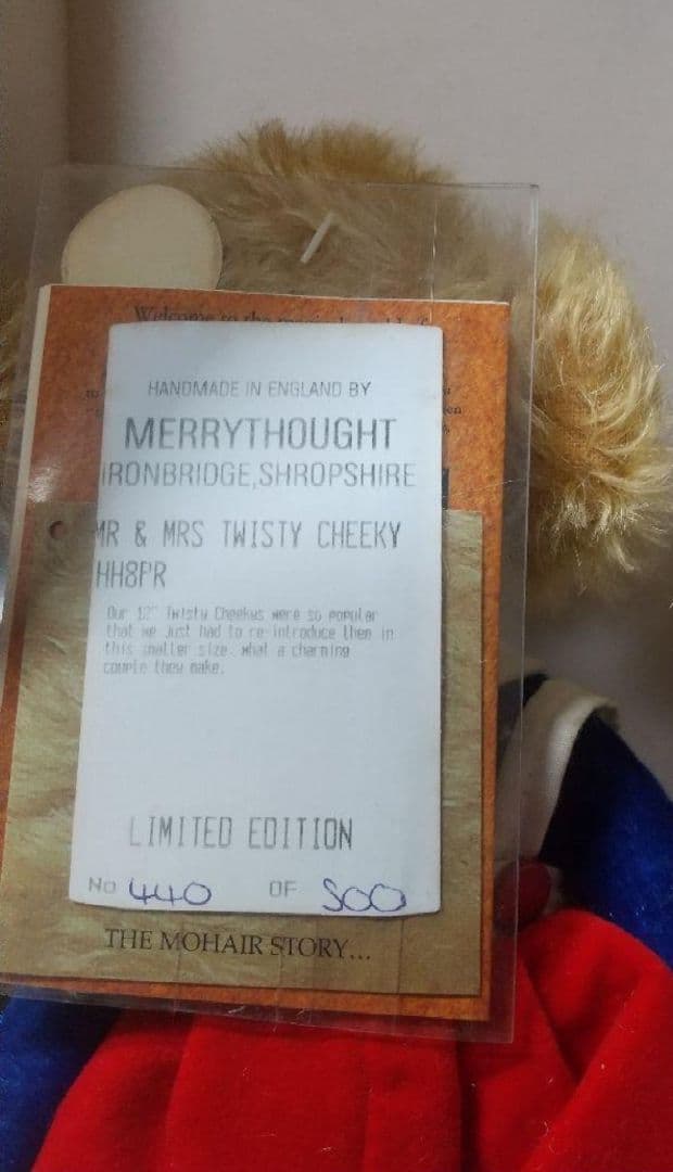 ぬいぐるみ MERRYTHOUGHT Mr. & Mrs. Twisty Cheeky