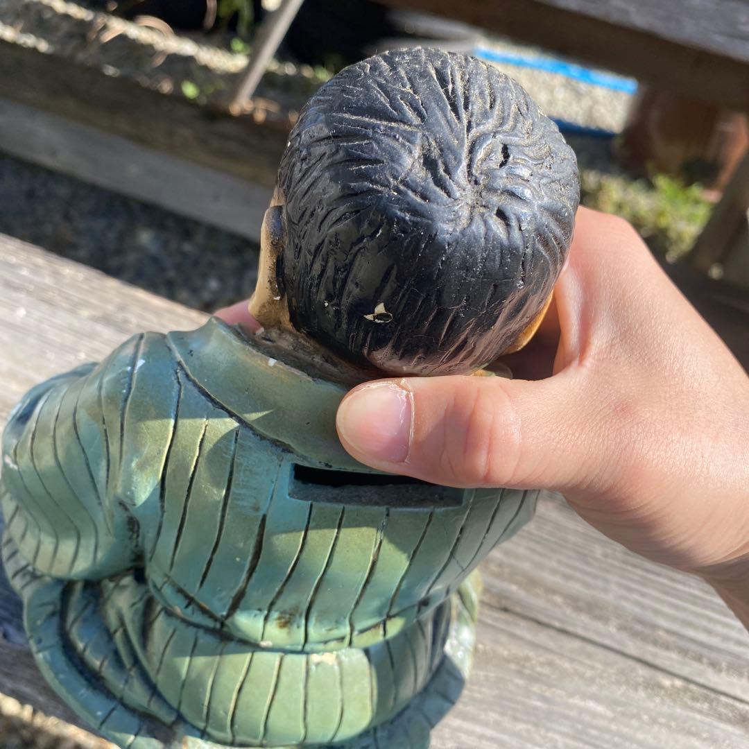 仙台四郎像　商売繁盛　貯金箱　開運　万平　縁起物　人神　昭和レトロ　人形　置物