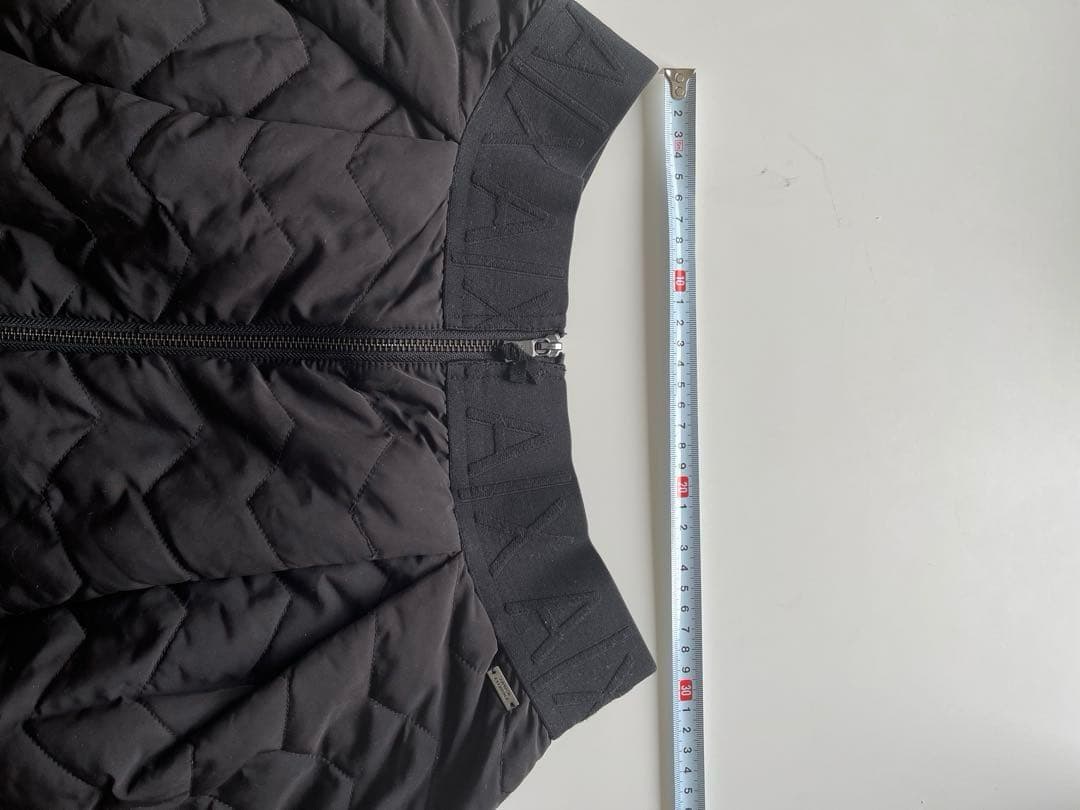 アルマーニエクスチェンジ黒 キルティングフレアスカート　ウエストゴム