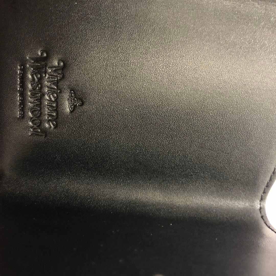 Vivienne Westwoodブラックレザー三つ折り財布