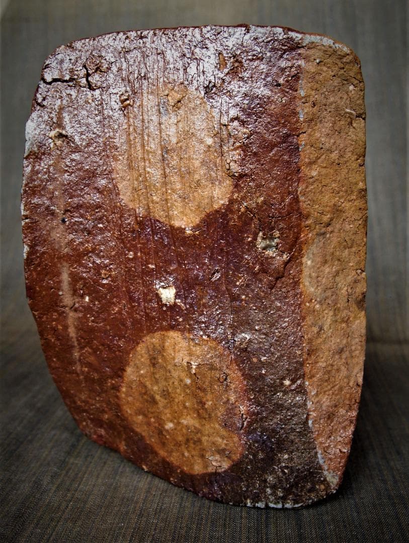 希少作★原田拾六★備前《牡丹餅》四方皿