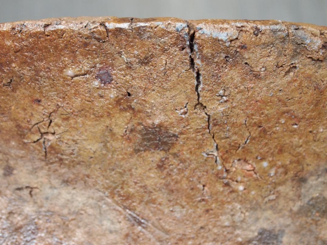 希少作★原田拾六★備前《牡丹餅》四方皿