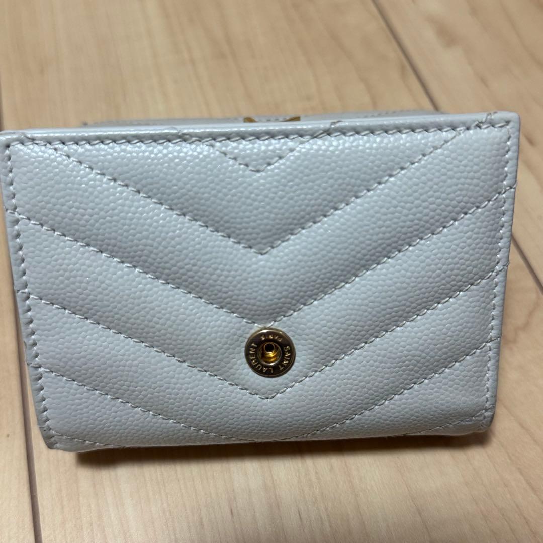SAINT LAURENT 二つ折り財布 ホワイト