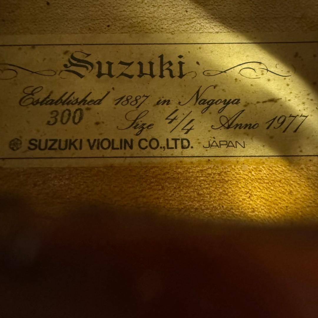 ☆鈴木バイオリン　バイオリン　4/4　No.300　1977年製　スズキ