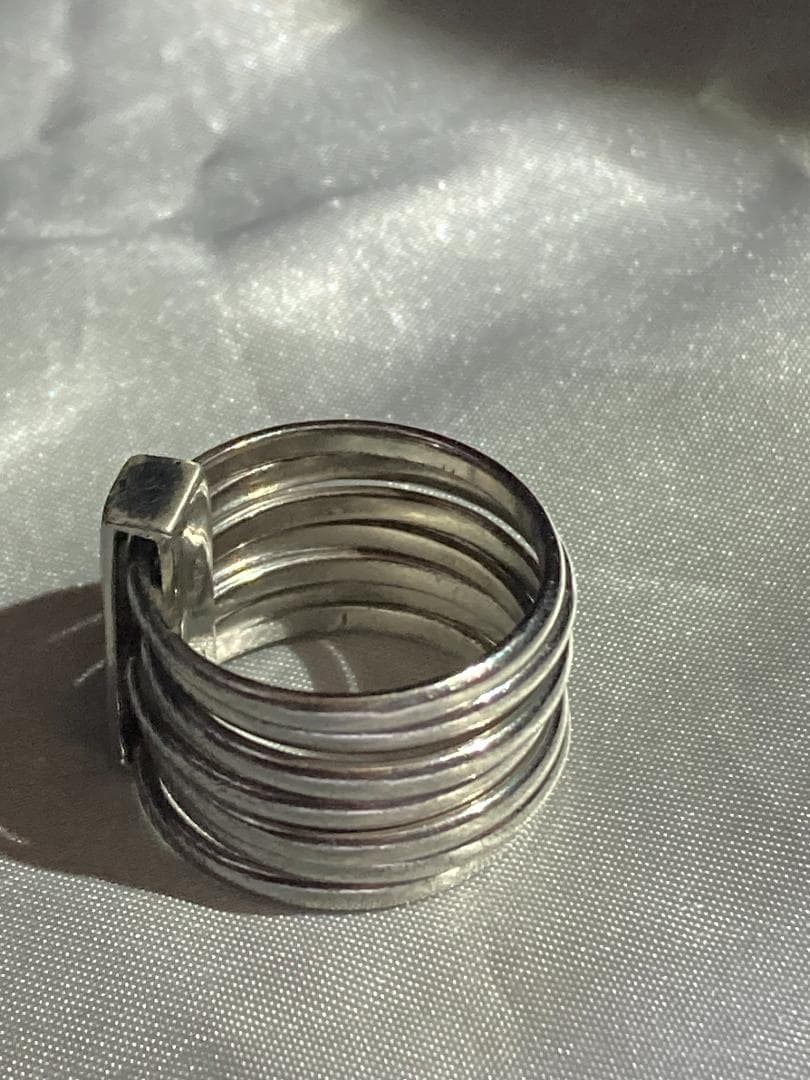 美品 Dior ディオール 7連 リング 指輪 シルバー 925 15号