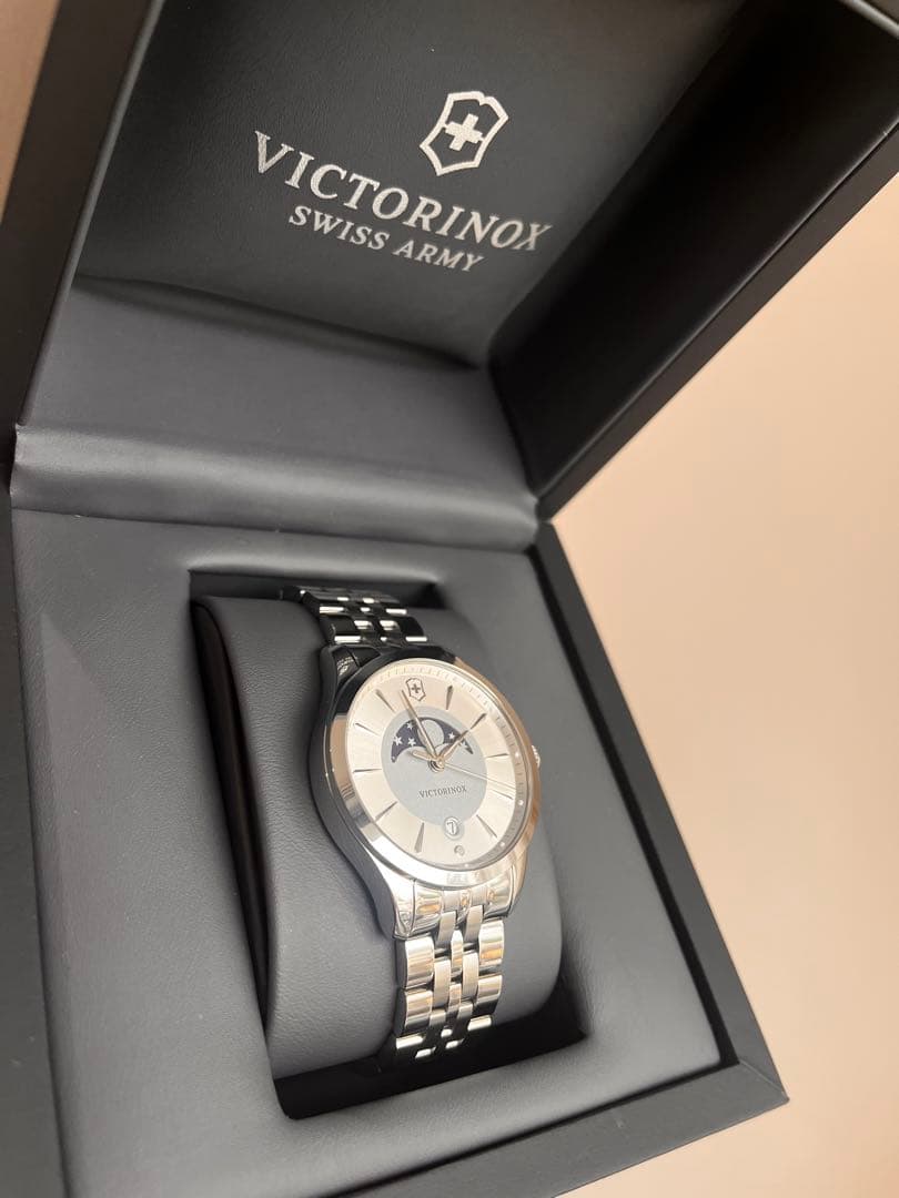 ビクトリノックス Victorinox ムーンフェイズ 35mm シルバー　時計