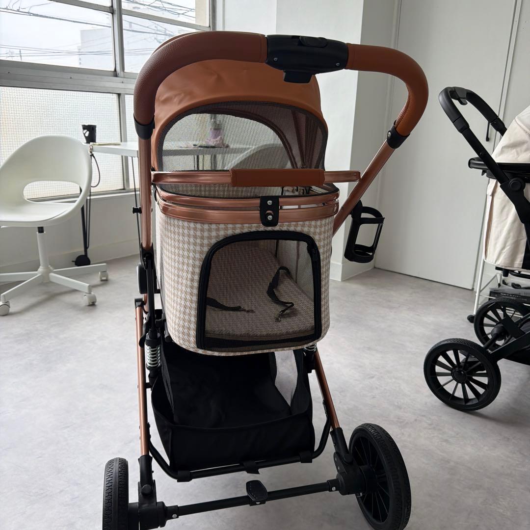 開封済み 少し大きめペットカート 折りたたみ可能 30kgまで 中型犬 多頭飼い