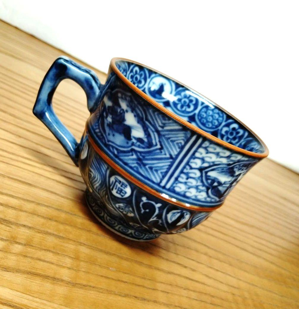 加藤利昌 清水焼 祥瑞山水文コ―匕―碗皿2客