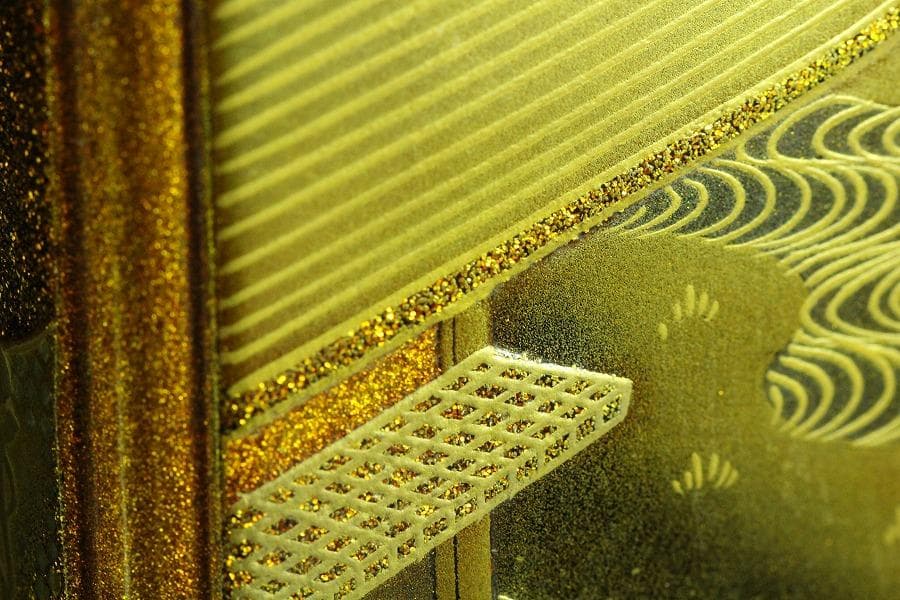 名品 輪島塗 初音蒔絵 香炉 純銀 火屋 美品(Ｋ-YC574)