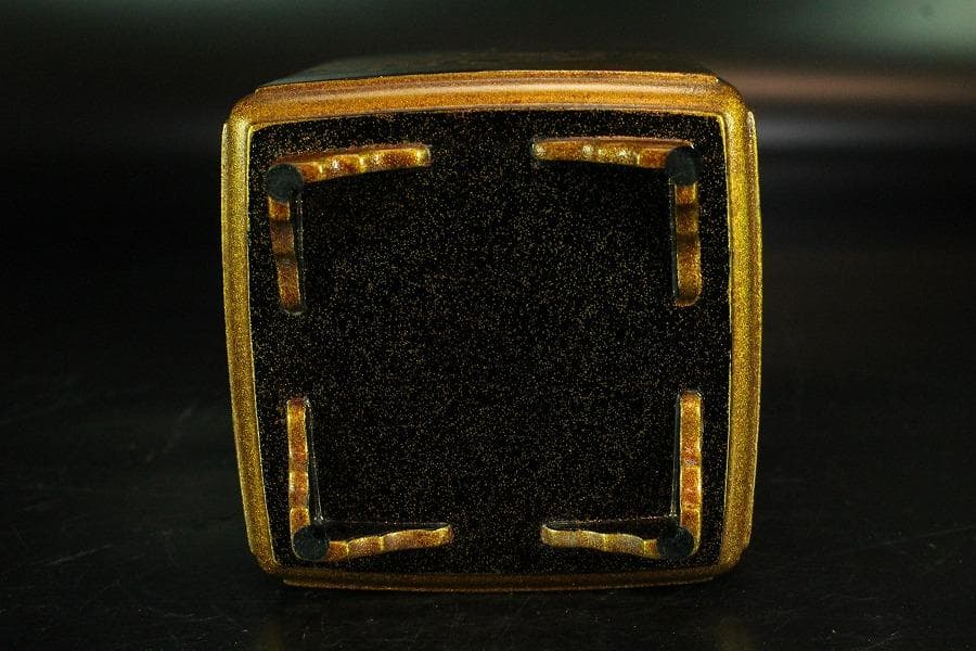 名品 輪島塗 初音蒔絵 香炉 純銀 火屋 美品(Ｋ-YC574)