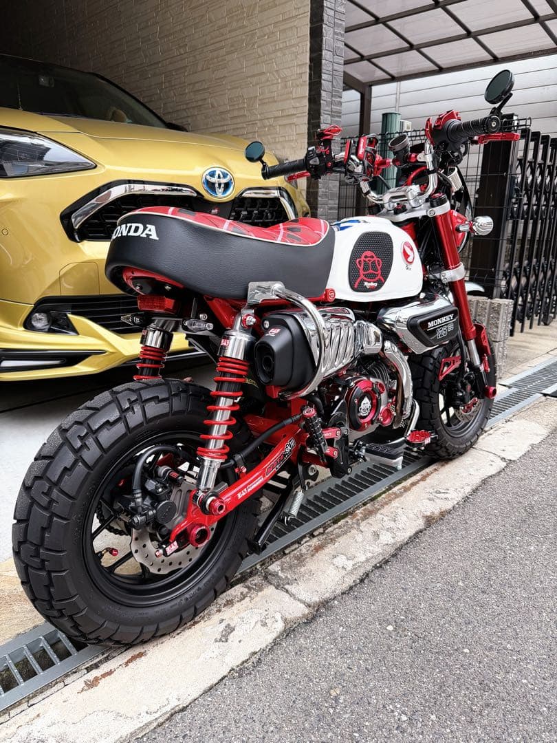 モンキー125ラージリアキャリアクロムメッキ純正サイドバッグキャリア特定セット