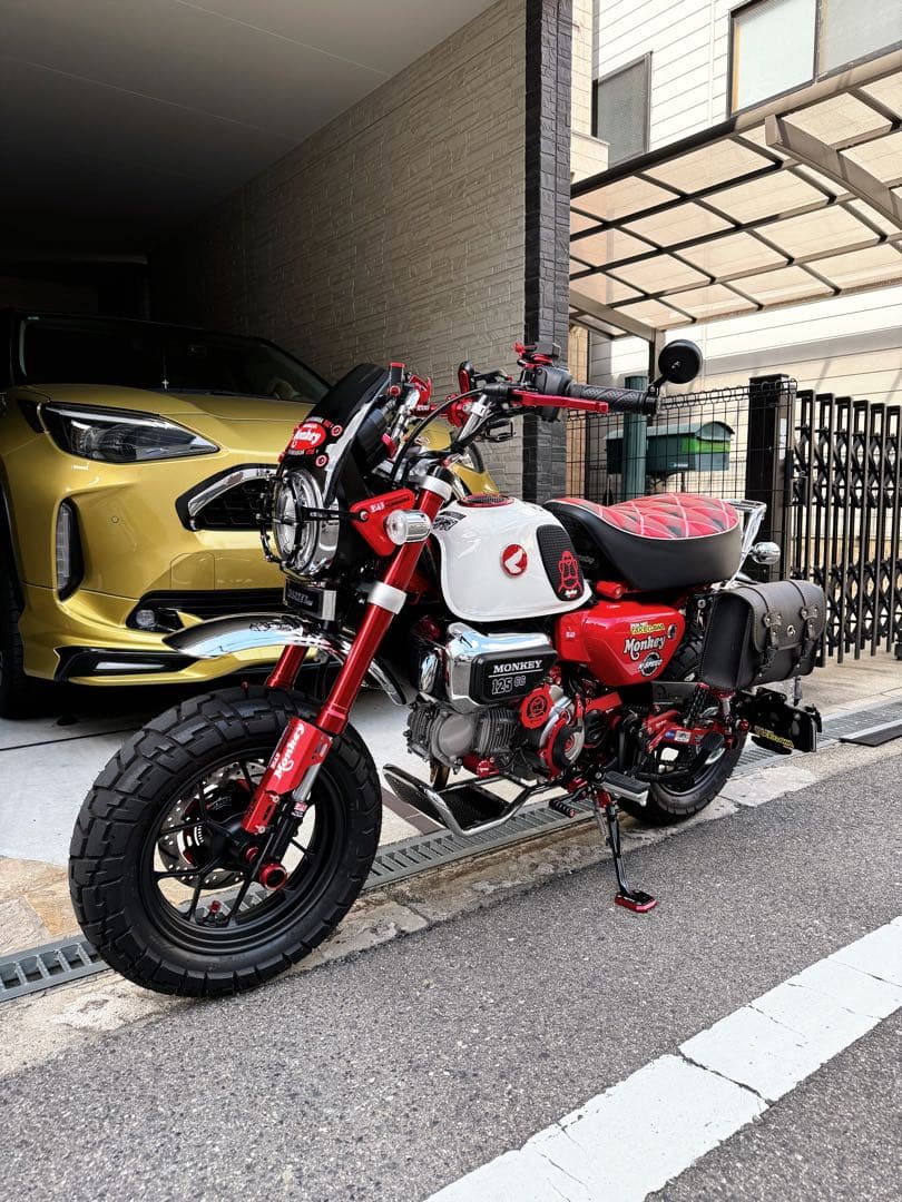 モンキー125ラージリアキャリアクロムメッキ純正サイドバッグキャリア特定セット