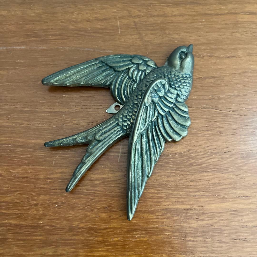 レア✨　アンティーク　真鍮　幸せを呼ぶツバメ　燕