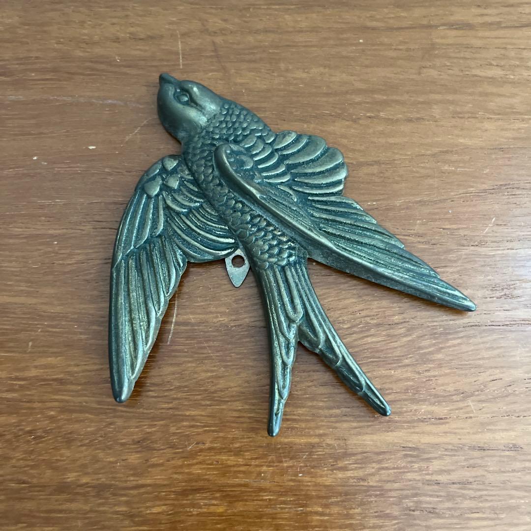 レア✨　アンティーク　真鍮　幸せを呼ぶツバメ　燕