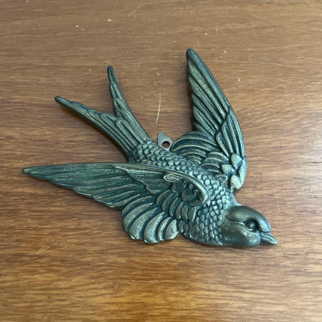レア✨　アンティーク　真鍮　幸せを呼ぶツバメ　燕