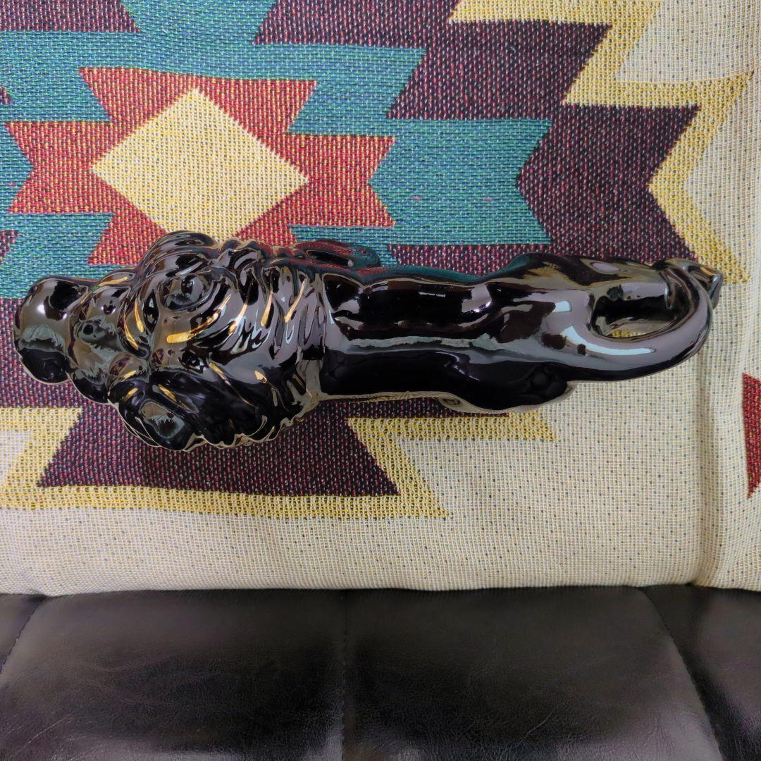 ライオン 陶器 ロカビリー ブラックパンサー 置物 ヴィンテージ