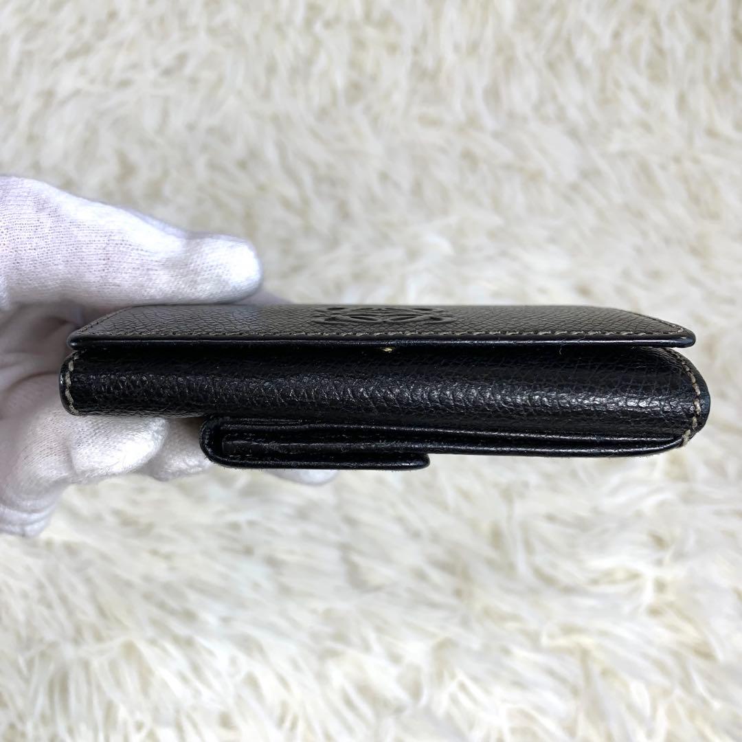 【付属品完備】ロエベ キーケース ケース アナグラム ロゴ レザー 黒 茶