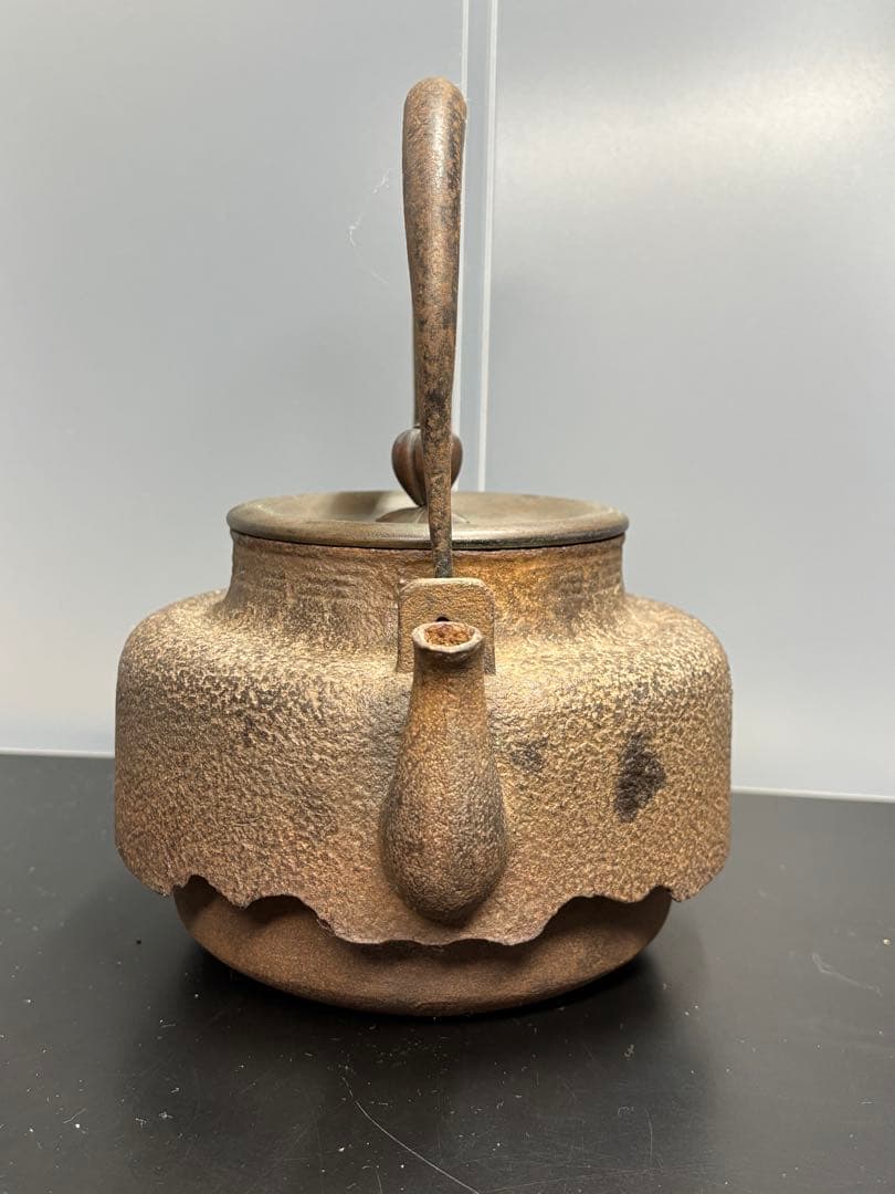 希少 大國寿朗造 鉄瓶 茶道具 茶器 古美術 骨董品 名誉 大日本釜師 名人