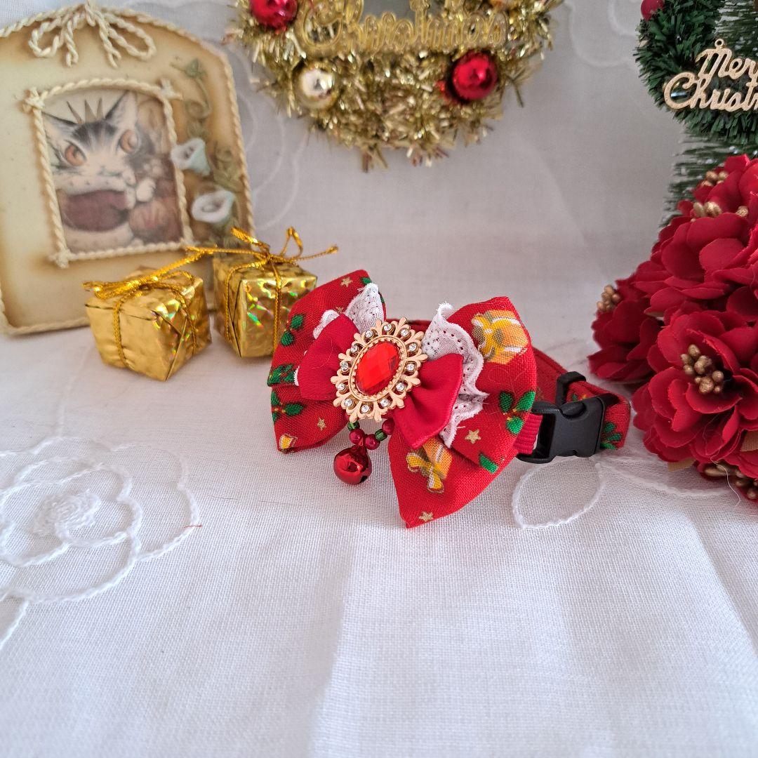 クリスマスシリーズ(赤プレゼントBox)わんちゃん猫ちゃん用首輪