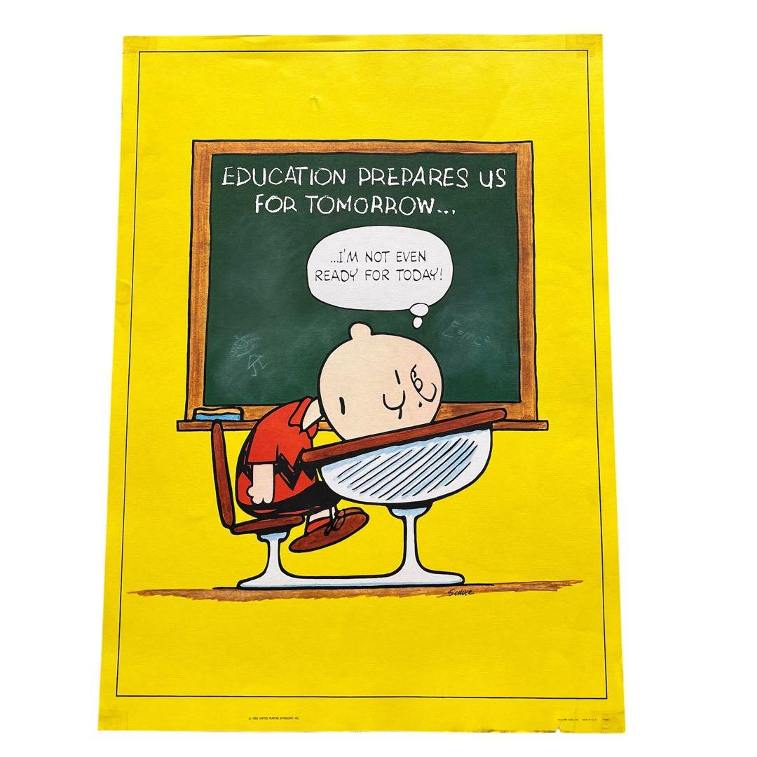 70s USA製 チャーリーブラウン ビンテージ スヌーピー ポスター