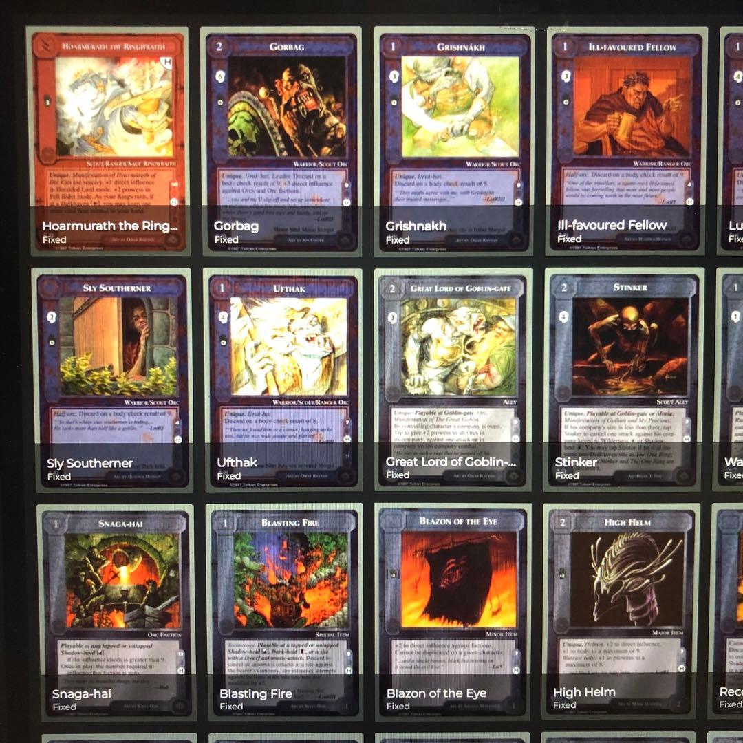 ミドルアース　カード　チャレンジデッキH ccg 指輪物語　希少