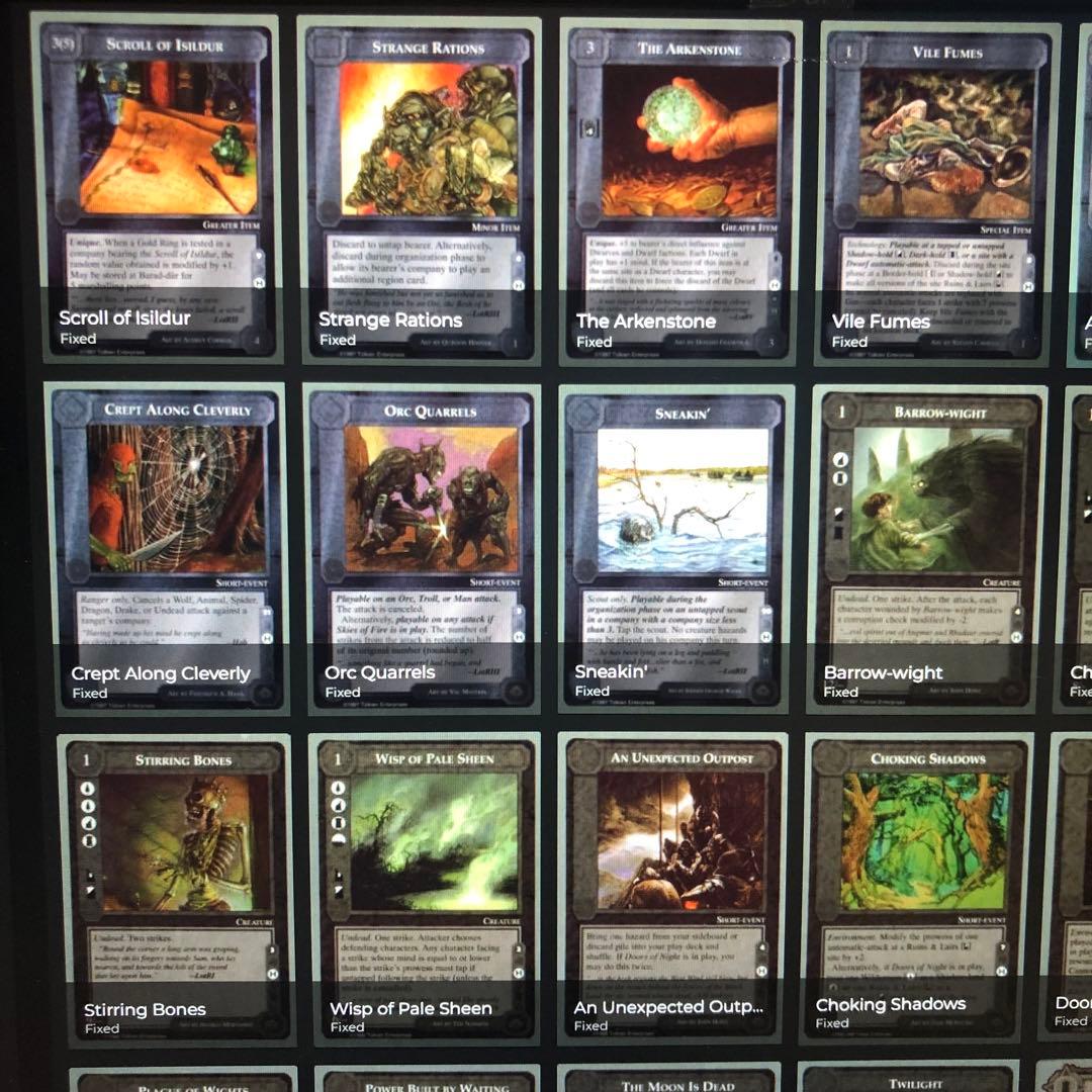 ミドルアース　カード　チャレンジデッキH ccg 指輪物語　希少