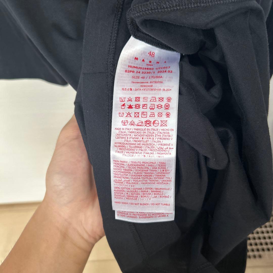 MARNI マルニ ハンドステッチ ボックスロゴ Tシャツ