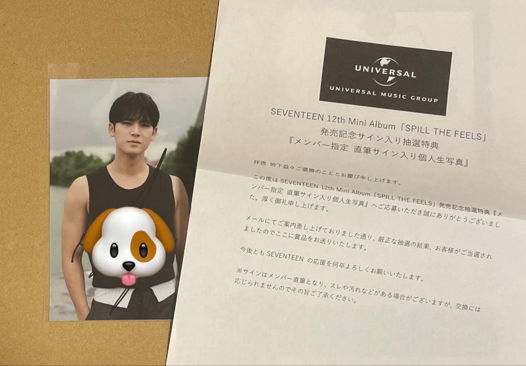ミンギュ SPILL THE FEELS 直筆サイン入り 生写真