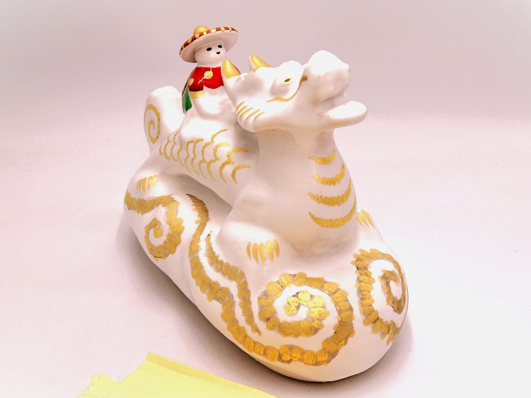 【 新開寛山「神童聖龍」】　直筆手紙付き晩年作品　共箱銘落款