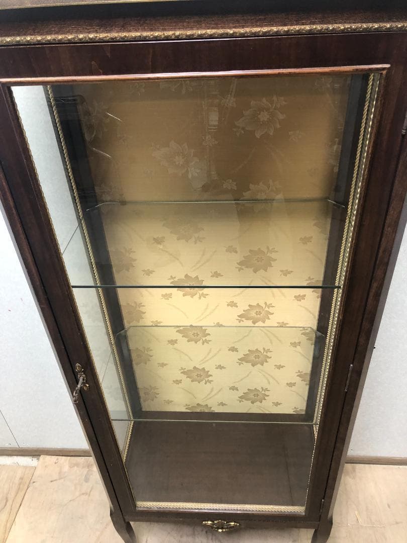 送料無料 ス. キュリオキャビネット 飾り棚 ヨーロピアン 73041-1-70