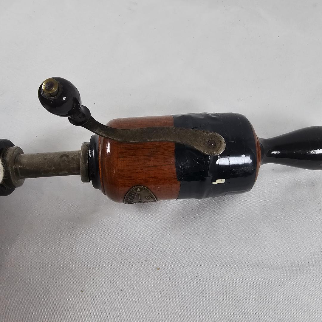 希少 アンティーク 手回し 按摩器 家庭用 最新式 木製 骨董