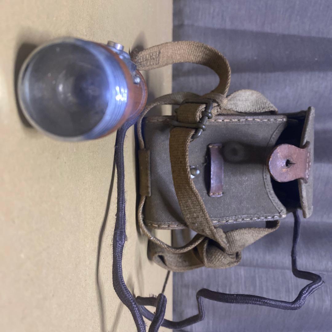 旧日本軍　図嚢 懐中電灯付き