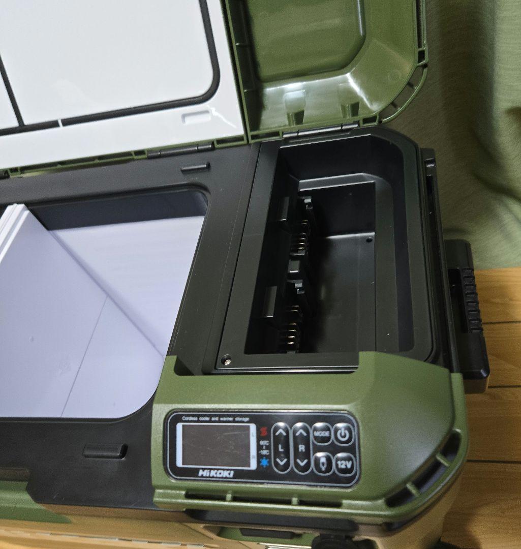 ハイコーキ冷温庫フォレストグリーン25L 蓄電池BSL36B18X4.0Ah付