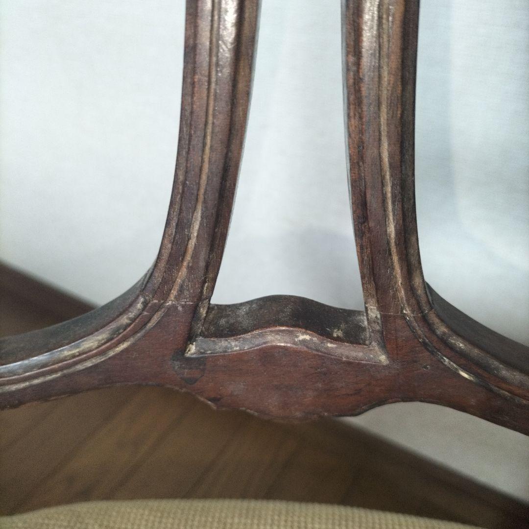 時間限定値下①木製　刺繍　椅子　アンティーク　プチポワン　チェア　イギリス　ミニ