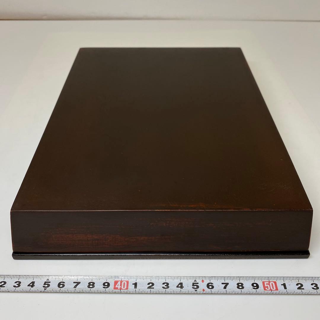 名工　香浦省吾　飛天文様　硯箱　共箱　最大幅約27.5cm東N7-1022①