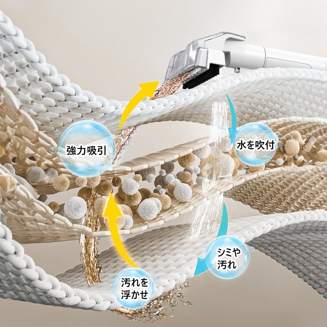 強い吸引力 カーペットクリーナー 布洗浄機 染み抜き
