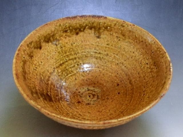 茶碗■古い飴釉 伊羅保茶碗 お茶道具 古美術 時代物 骨董品■