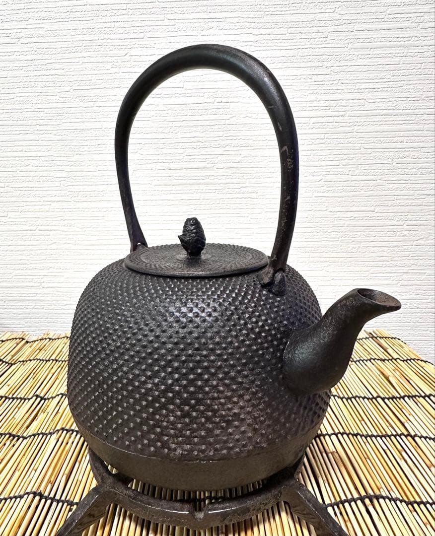 未使用品　南部照光堂名人心斎造　１３型　棗型アラレ　きなこ様　売約済み