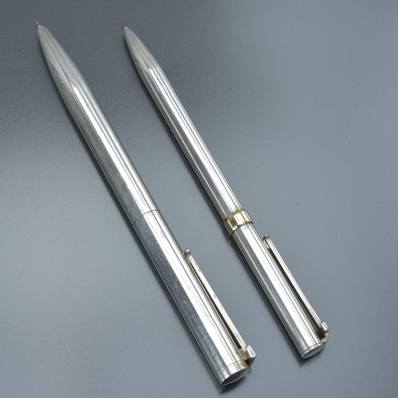 ティファニー◇ボールペン シャーペン2本セット 925 14K 磨き済 シルバー
