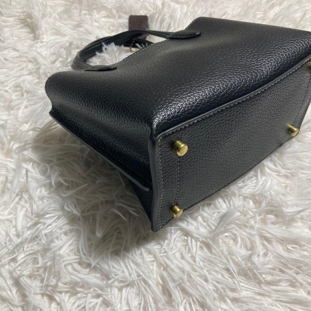 未使用級　現行　コーチ　ショルダーバッグ　ウィロウ トート バッグ 18　黒