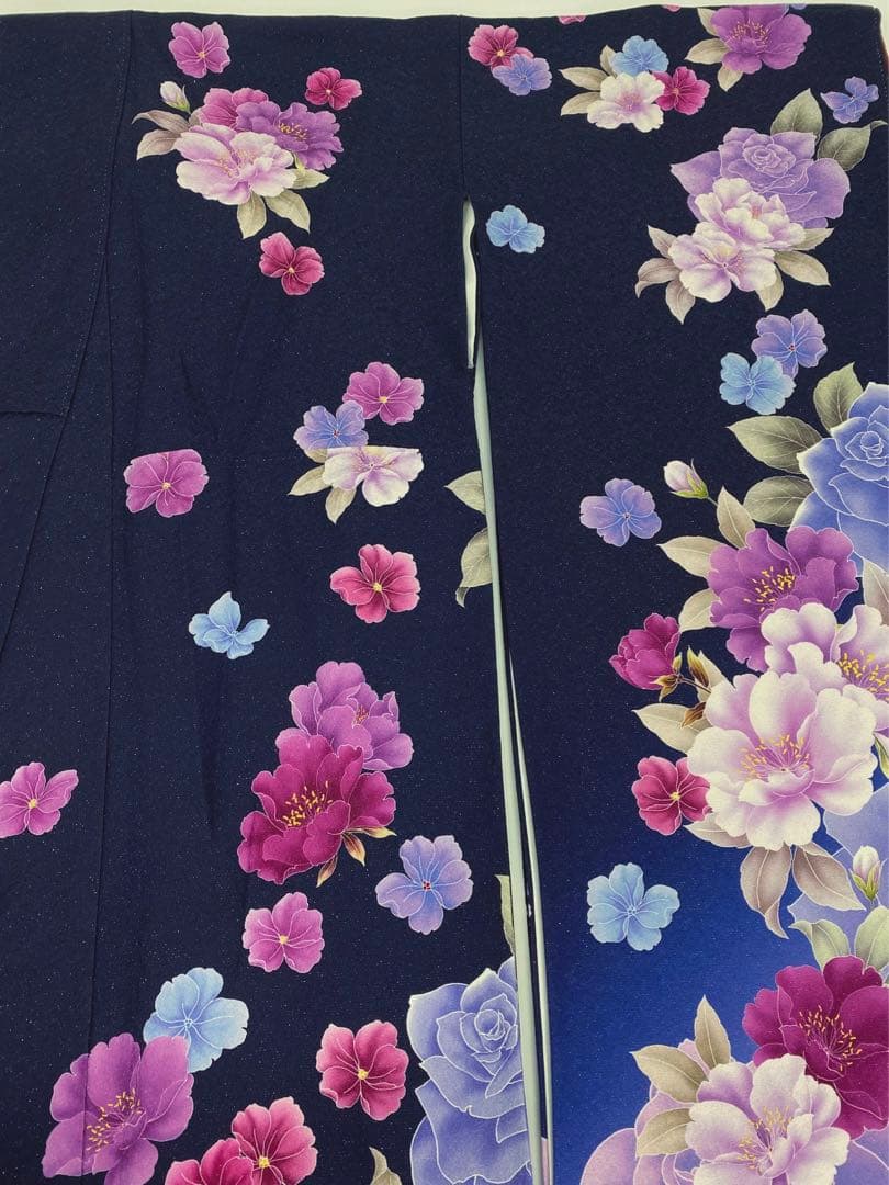 振袖 豪華 銀通し 紋意匠 身丈168cm パールトーン加工済