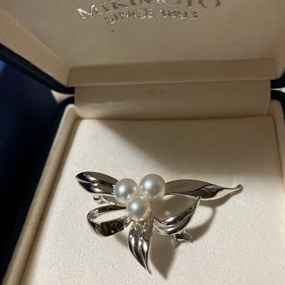 MIKIMOTO パールブローチ シルバー
