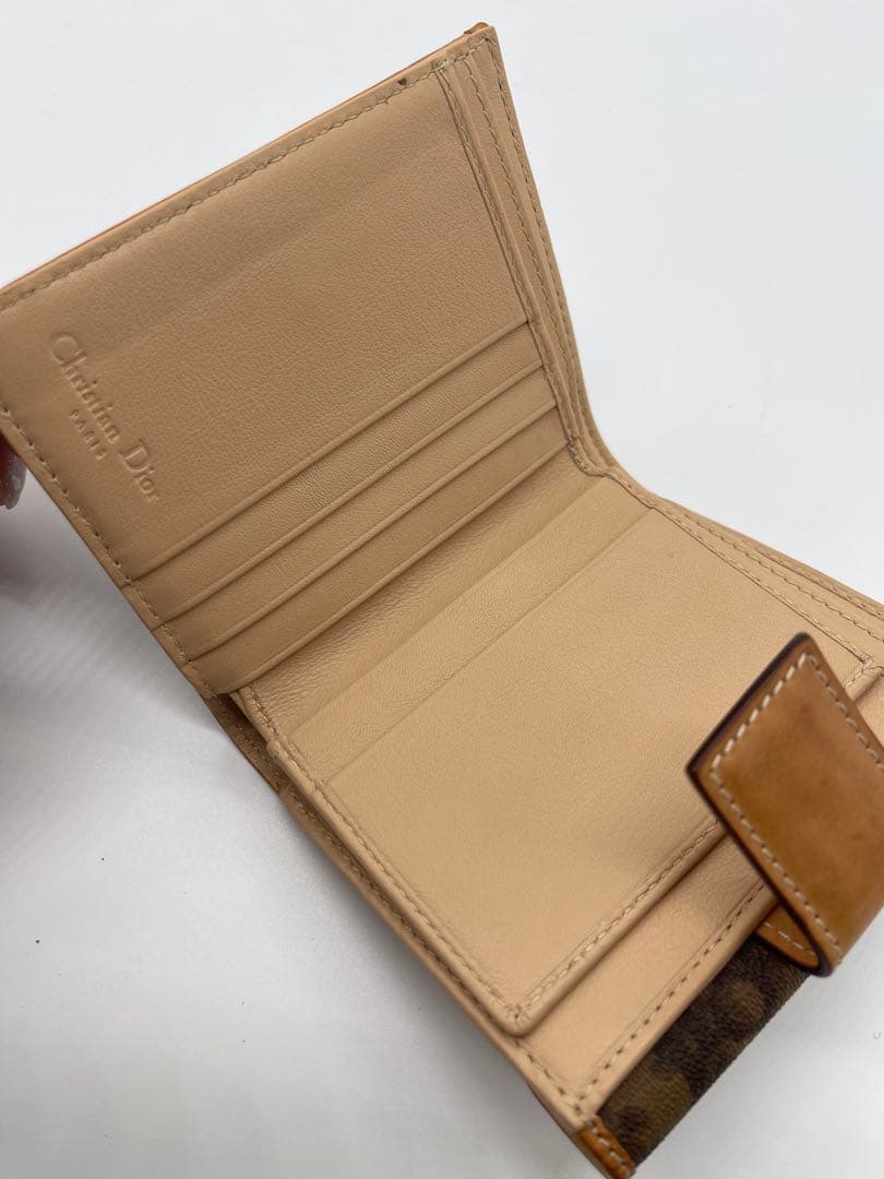 Dior 二つ折り財布 ブラウン ベージュ
