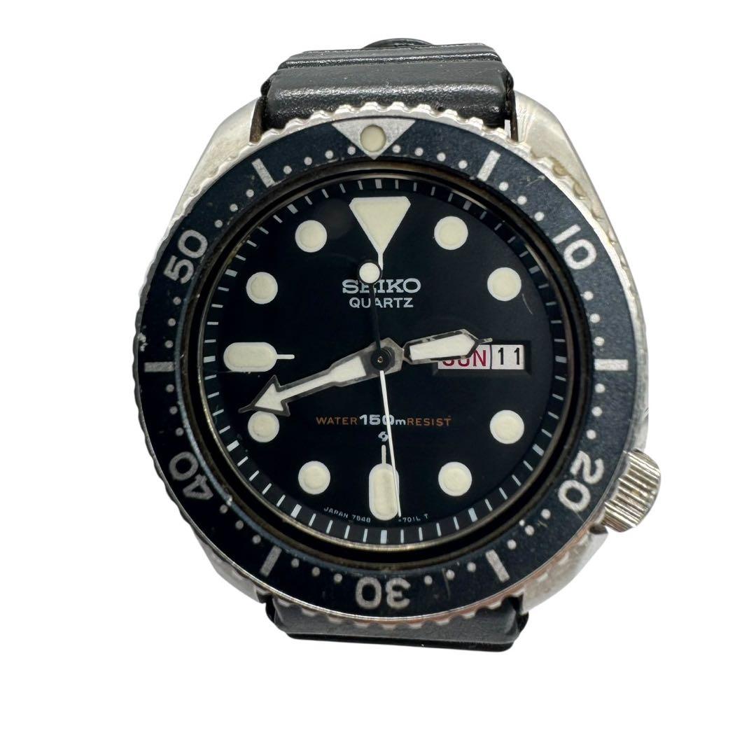 SEIKO 7548-7000 セイコー ダイバー 腕時計 ブラック文字盤