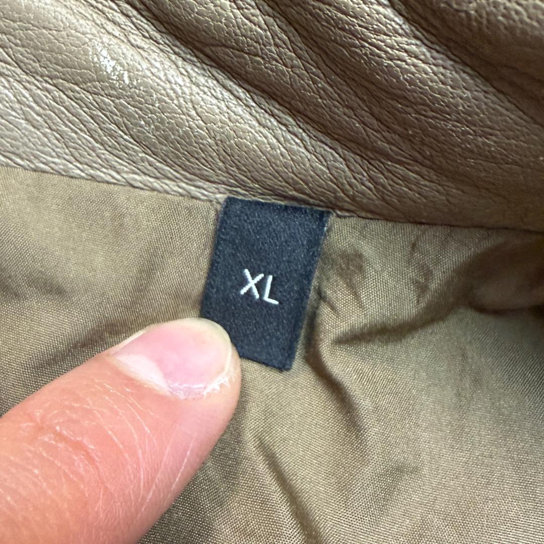 3683 Theory レザージャケット ラムレザー 羊革 XL ベージュ