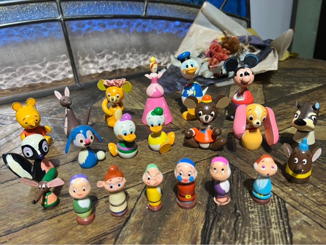 激レア 希少 ディズニー こけし セット 昭和レトロ 木製 人形 インテリア