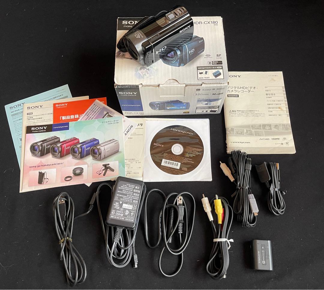 【美品】SONY HDR-CX180 ビデオカメラ 本体 ブラック