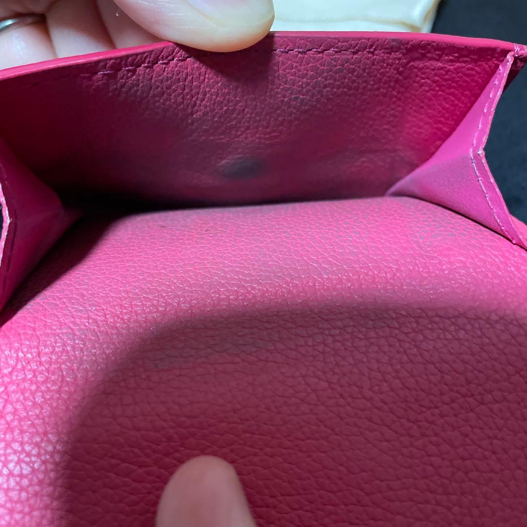 ち*★様 LV ルイヴィトン ピンク 三つ折り財布 コンパクト ミニ財布 可愛い